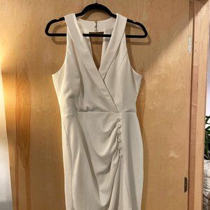 HARLYN White Asymmetrical White Dress - L
